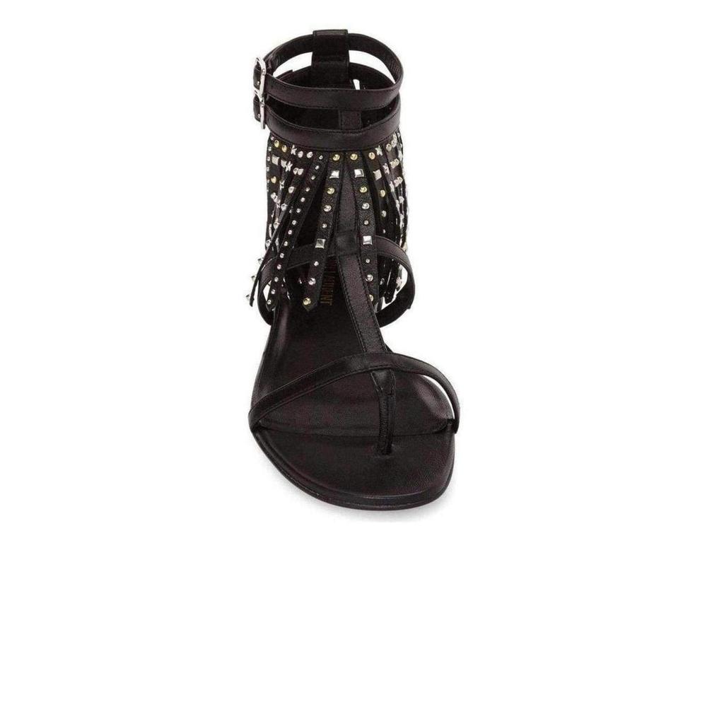 Saint Laurent - Leather Fringe Sandals - IT 40 - Picture 5 of 6